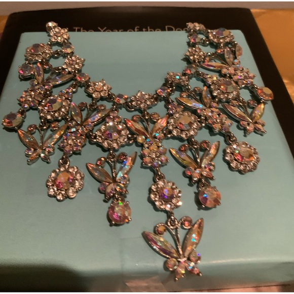 Kirk folly butterfly fairyland crystal  ball necklace - Picture 10 of 10